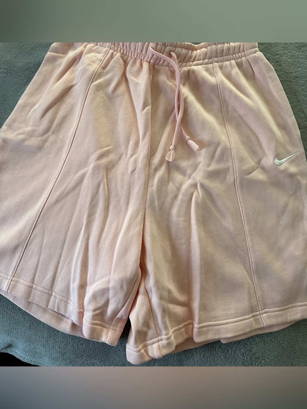 Nike Light Pink Fleece shorts with Drawstring